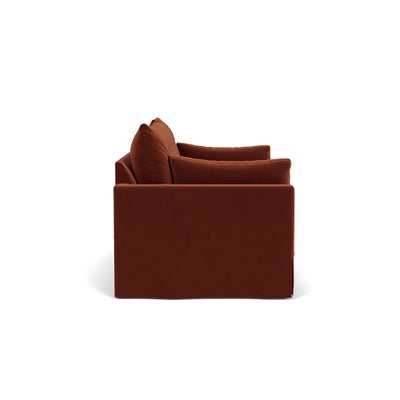 3 Seater Sofa - Brick - Matt Velvet