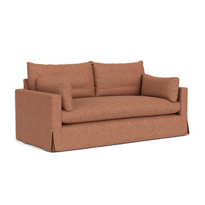 3 Seater Sofa - Brick - Herringbone Weave
