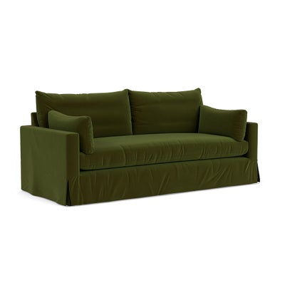 4 Seater Sofa - Forest Green - Matt Velvet