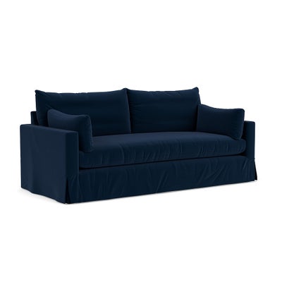 4 Seater Sofa - Deep Blue - Matt Velvet