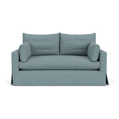 Large 2 Seater Sofa - Sky Blue - House Linen Mix