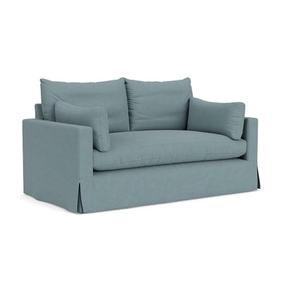 Large 2 Seater Sofa - Sky Blue - House Linen Mix