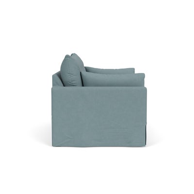 Large 2 Seater Sofa - Sky Blue - House Linen Mix