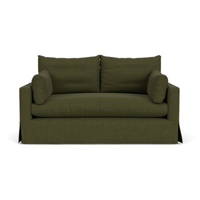 Large 2 Seater Sofa - Forest Green - House Linen Mix