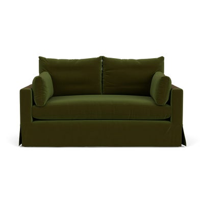 Large 2 Seater Sofa - Forest Green - Matt Velvet