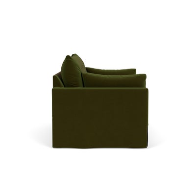 Large 2 Seater Sofa - Forest Green - Matt Velvet