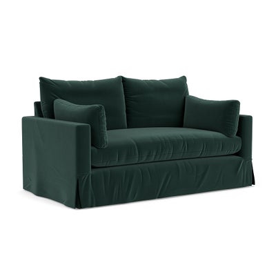 Large 2 Seater Sofa - Lake - Matt Velvet