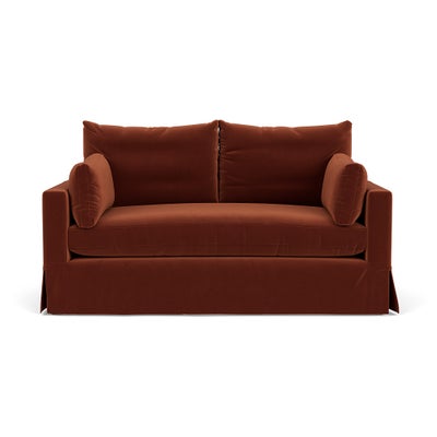 Large 2 Seater Sofa - Brick - Matt Velvet