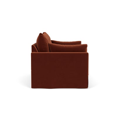 Large 2 Seater Sofa - Brick - Matt Velvet