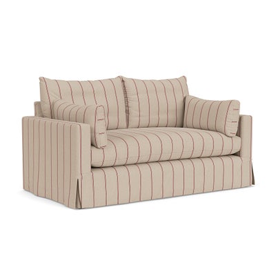 Large 2 Seater Sofa - Raspberry - Compton Stripe