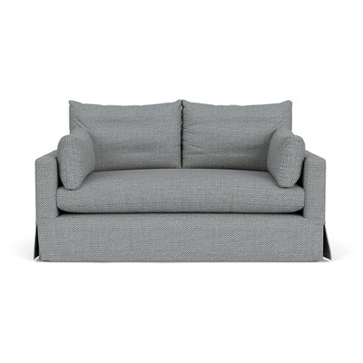 Large 2 Seater Sofa - Navy - Herringbone Weave