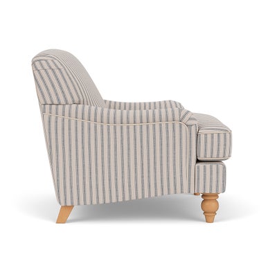Armchair - Indigo - Kingham Stripe