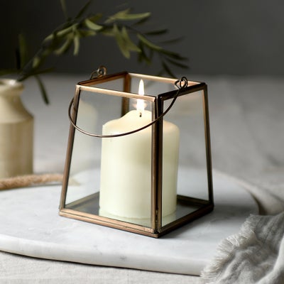 Deddington Antique Brass Lantern Small