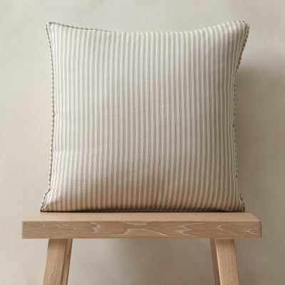 Lansdown Ticking Stripe Cushion Natural