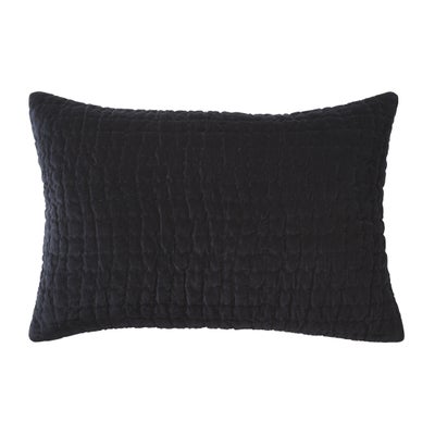 Cotton Velvet Driftline Weave Cushion Navy