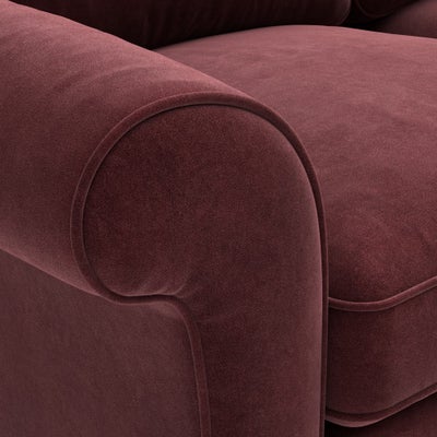 Sofa Bed Large 2 Seater - Dark Rosehip - Matt Velvet