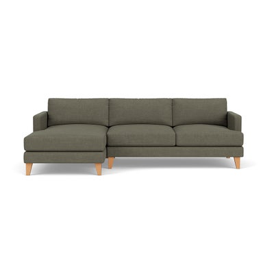 Chaise Large Left Hand - Deep Forest - Rustic Weave