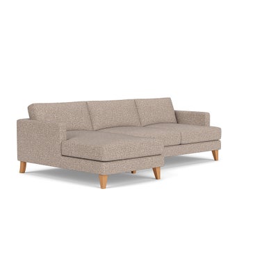Chaise Large Left Hand - Natural Mix - Textured Weave