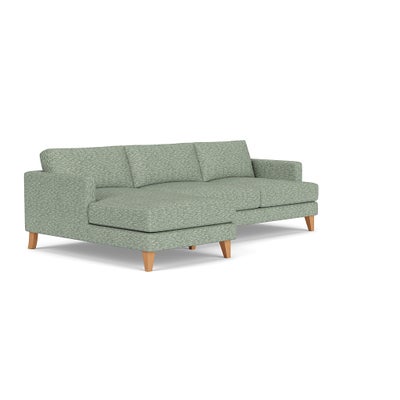 Chaise Large Left Hand - Lake - Herringbone Weave
