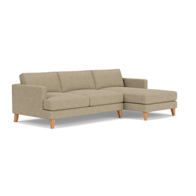 Chaise Large Right Hand - Apple - Rustic Weave