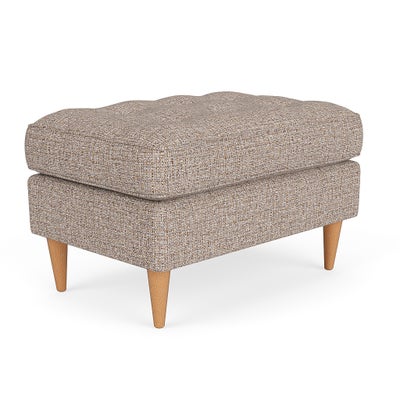 Foot Stool - Natural Mix - Textured Weave