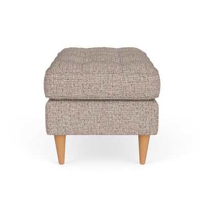 Foot Stool - Natural Mix - Textured Weave