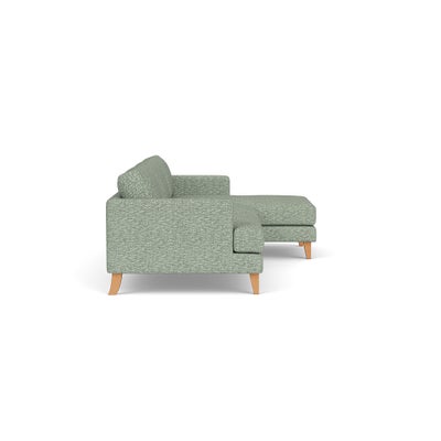 Chaise Large Right Hand - Lake - Herringbone Weave