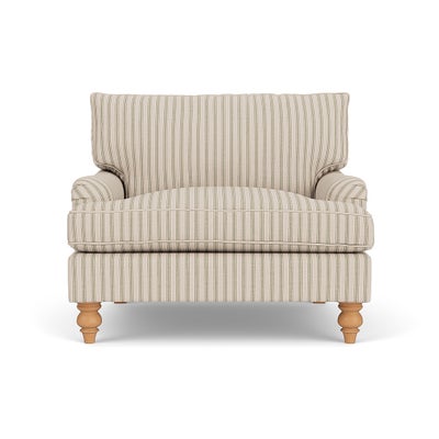 Love Seat - Sage - Kingham Stripe