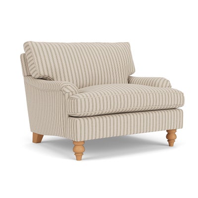 Love Seat - Sage - Kingham Stripe
