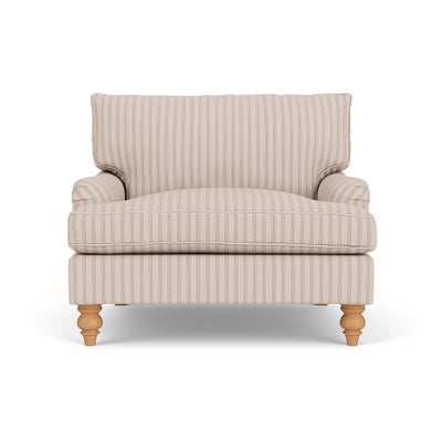 Love Seat - Flax - Kingham Stripe