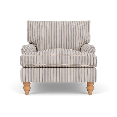 Armchair - Indigo - Kingham Stripe