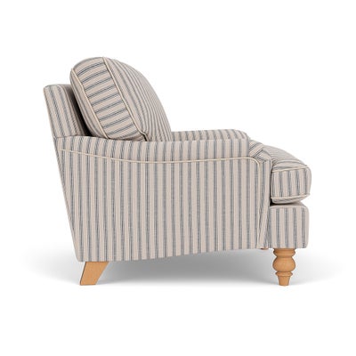 Armchair - Indigo - Kingham Stripe