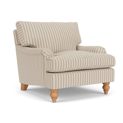 Armchair - Sage - Kingham Stripe