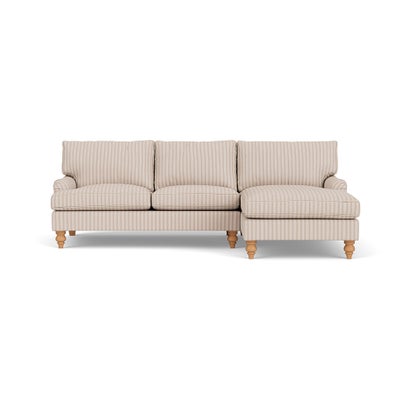 Chaise Large Right Hand - Flax - Kingham Stripe