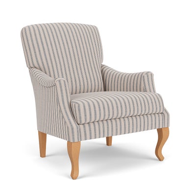 Armchair - Indigo - Kingham Stripe