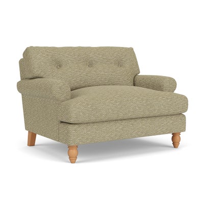 Love Seat - Apple - Herringbone Weave