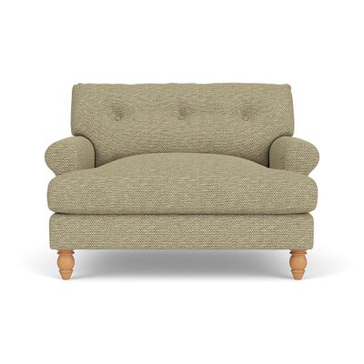 Love Seat - Apple - Herringbone Weave