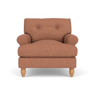 Armchair - Brick - Herringbone Weave