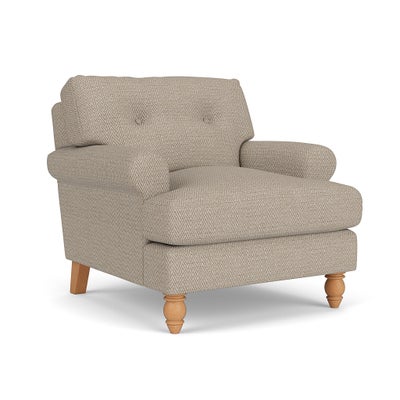 Armchair - Natural - Herringbone Weave