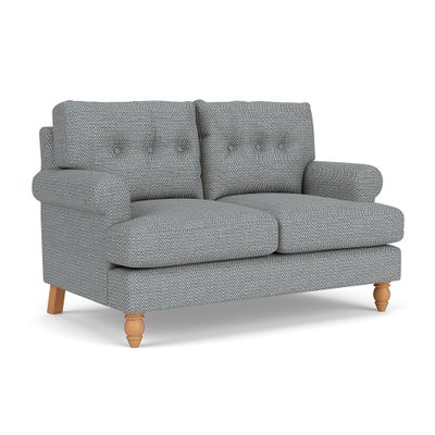 2 Seater - Navy - Herringbone Weave