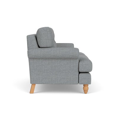 2 Seater - Navy - Herringbone Weave