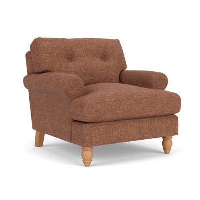 Armchair - Brick Marl - Aquaclean Oxford
