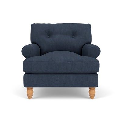 Armchair - Indigo - Luxury Italian Linen