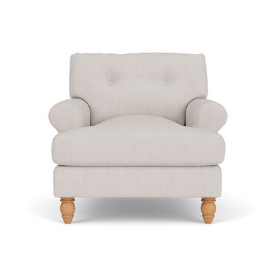 Armchair - Soft White - Luxury Italian Linen