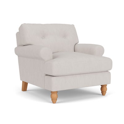 Armchair - Soft White - Luxury Italian Linen