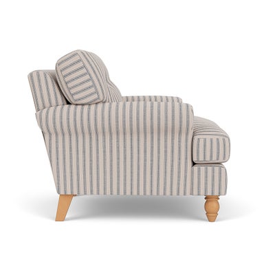 Armchair - Indigo - Kingham Stripe