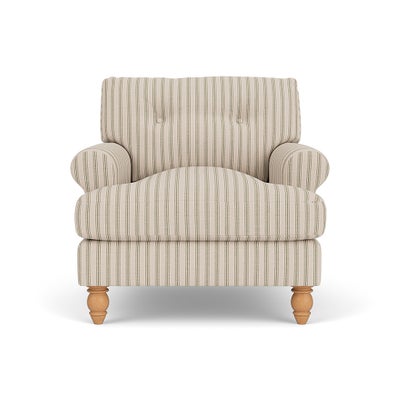 Armchair - Sage - Kingham Stripe