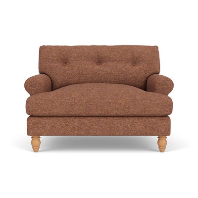 Love Seat - Brick Marl - Aquaclean Oxford