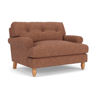 Love Seat - Brick Marl - Aquaclean Oxford