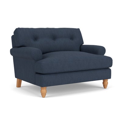 Love Seat - Indigo - Luxury Italian Linen